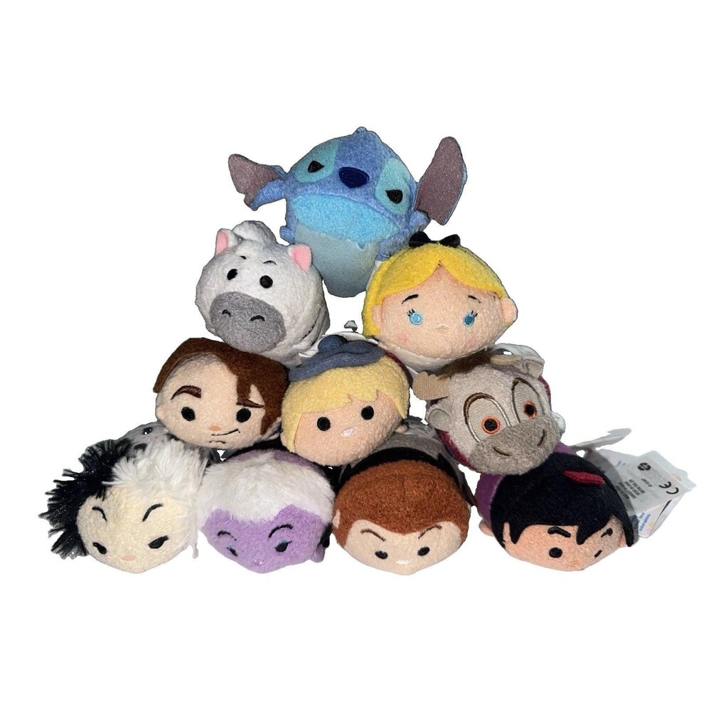 Disney Tsum Tsum Plush Villains and Disney Characters Lot Of 10 New